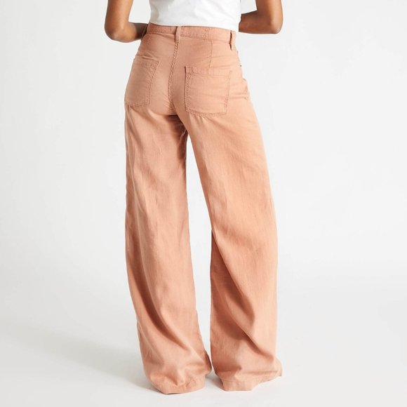 Etica Denim Devon Wide Leg Pant in Coffee - Picture 4 of 5